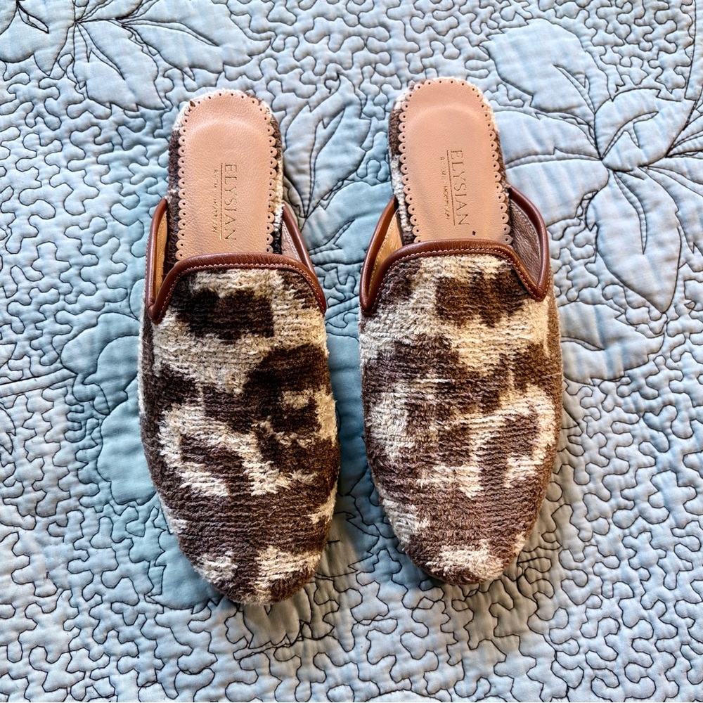 ♨️Elysian by Emily Morrison Istanbul Ikat Slides Mules Size 36 / US 5.5-6💛